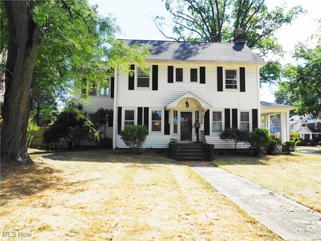 Lot:80 X 140. Classic Center Hall Colonial with much potential to make it your own.  Three bedrooms plus a finished attic for more space if you need it.  Newer main bath on the second floor with jetted tub and beautiful vanity. Plus a half bath on the main floor. The laundry room on the second floor makes washing clothes and putting them away much easier since most things go where the bedrooms are.  There's also an extra room with bookshelves that can be used as an office, media room or whatever you want it to be. Roof is about 10 years old and the blower system on the furnace was replaced this past winter. New garage door with new opener and new track added this year.