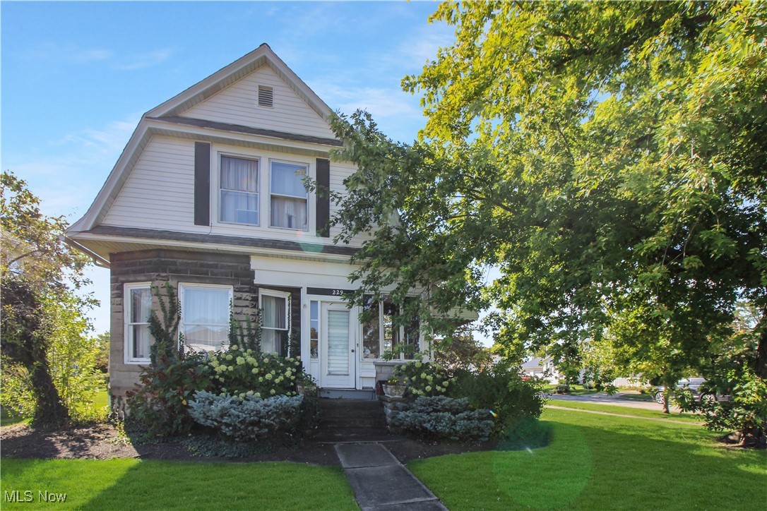 Historic stone charmer located centrally in Port Clinton. Large living room and dining room create a perfect space to entertain or simply relax. The 3 bedrooms and full bathroom are located on the second floor with extra attic space. The bathroom was recently remodeled too! 1/2 bath located on the first floor so your company doesn't have to use the stairs. 2 car detached garage wit