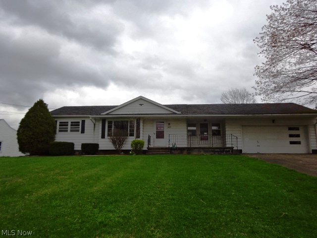 Cozy 3 bedroom ranch with hardwood flooring. Garage has currently been converted to a large Family room or bedroom. Could be changed back to 2 car garage. Breezeway to backyard, Dual entrance to property from front and rear of property. Patio in backyard. Basement area could be finished off with carpeting and paint.  This is a Fannie Mae Homepath property. 203K eligible or rehab.