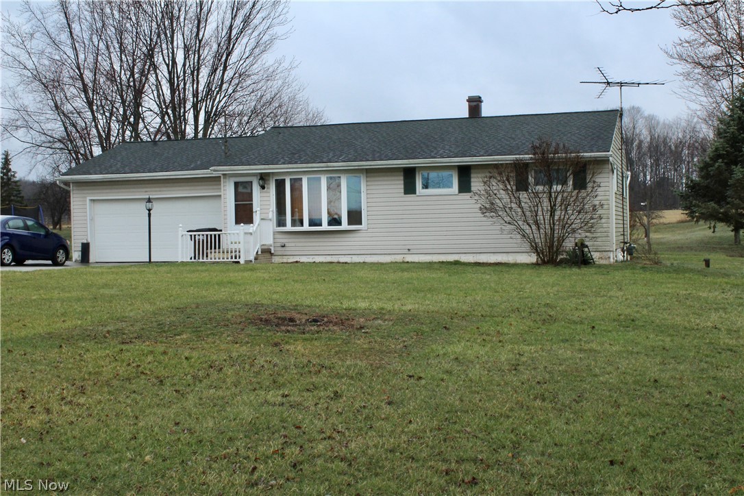 Ranch home in Buckeye School District ready for you to take it over. This 3 bedroom, 2 bathroom home includes 3/4 of an acre, above ground pool and deck. The updated kitchen with Corian counters, newer backsplash, appliances and main bathroom are already completed. Hardwoods under carpet on first floor. Additional space in the partially finished basement. Just enough room here for all your needs yet not so much you can't enjoy life. Located in York Township across from the Medina County Career Center. Close to shopping yet outside the city. Shed is only 2 years old. Furnace 5 years old. 2 car attached garage, newer from steps and concrete in front of garage.  Schedule your showings. Seller selling as-is.