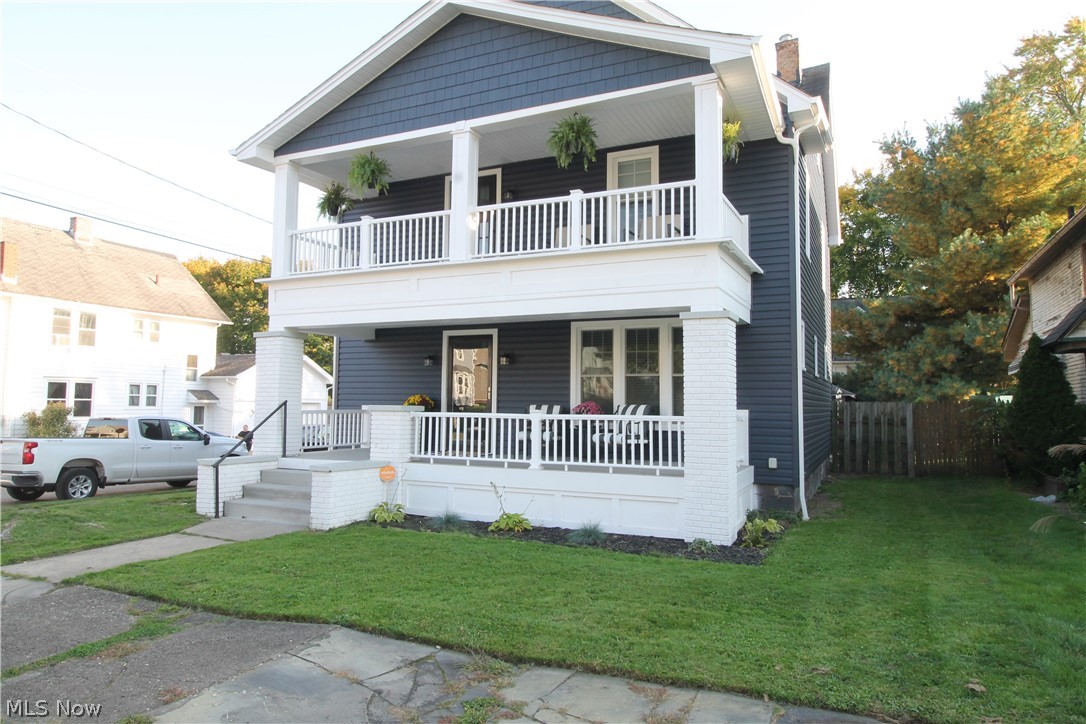 Welcome home to this beautifully updated three bedroom, one and half bath home. Come on up to the fabulous, inviting new (2022) covered porch where you can sit out relaxing with your morning cup of coffee. So much has been updated (2022)-new windows, flooring throughout, new vinyl siding on the home and garage. The living room has a fireplace with mantle, dining room, half bath and kitchen on the main level. The bright and cheerful, beautiful kitchen has new cabinets and counters (2022), new stove (2021), and door to the back deck overlooking the fenced in well maintained backyard, shed and plenty of room to entertain or just sit out and relax. Upstairs you have three bedrooms, and one full bath. The master suite has a fabulous walk-in closet with built in shelves, drawers and a new (2022) covered balcony to open up the door and let the fresh air in. WOW! Lower level is unfinished, plenty of room for storage and a new electric service box (2022). A/C is five separate units in the attic