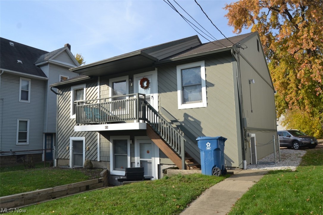 Location, Location, Location! This multi-unit comprises of (Two) 4 Bedroom/2 Bathroom apartments located on one of the hottest streets by The University of Akron; only 1 block away from campus!  Each unit is currently leased through August of 2024 at a rate of $1,400 per unit; $33,600 annually! The upstairs apartment is leased all the way through August 2025 at $1440/mo and the downstairs apartment is currently being shown to prospective tenants at the same rate and will most probably be leased shortly in this hot location for a total of $34,560 annually. All mechanical systems have been redone, the roof was replaced in 2022, the kitchen was remodeled in the upstairs apartment in 2020, the furnace was replaced in 2016, solid oak doors were installed, and Luxury Vinyl Plank was put down in the kitchens and bathrooms. There is plenty of parking in the large lot behind the building.
There is nothing to do on this turnkey money machine but collect the rent!