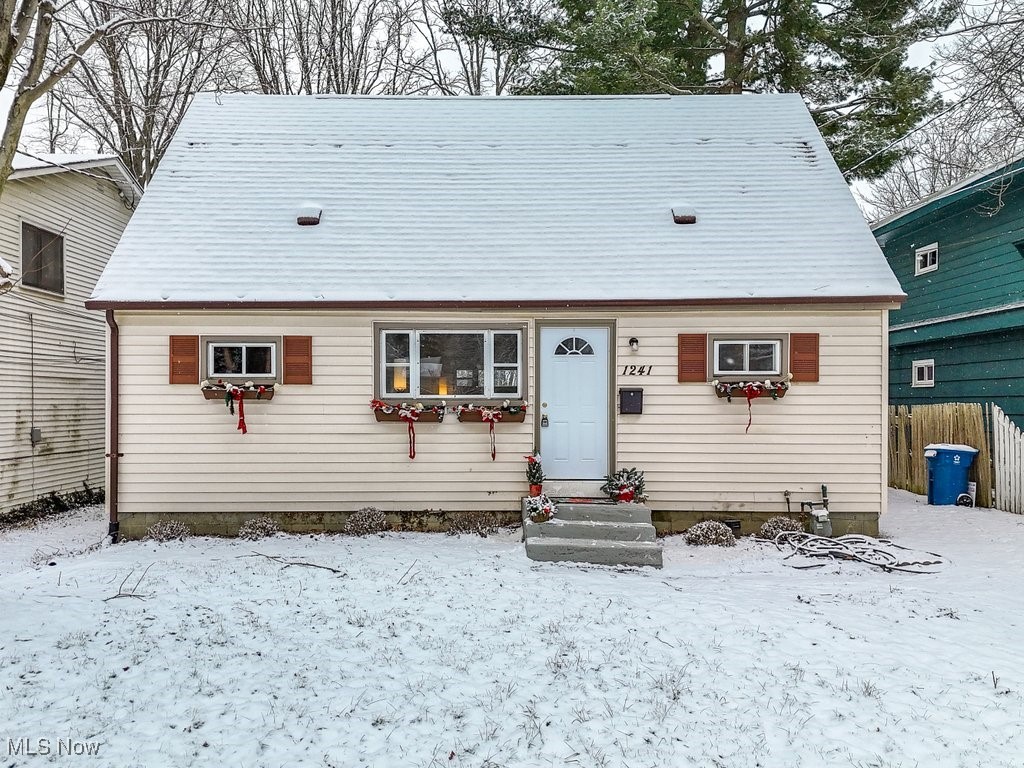 Welcome to this beautifully updated 3-bedroom, 1-bathroom Cape Cod, perfect as a starter home or a smart investment opportunity! Situated in a prime location off Kent's West Main Street, this home offers the perfect blend of convenience and tranquility. Enjoy easy access to the shopping and dining options of Kent and Stow, while being nestled on a quiet street near Longcoy Elementary and the Portage Hike and Bike Trail.

Step inside to find a host of modern updates designed for comfort and style. The living room and eat-in kitchen feature sleek vinyl plank flooring, while new carpeting enhances all three bedrooms. The bathroom has been tastefully updated with on-trend porcelain flooring, a new vanity, and a modern commode. Fresh, neutral paint throughout the entire home creates a clean and inviting atmosphere.

The large eat-in kitchen shines with its new backsplash, updated flooring, and a stylish pendant light fixture. Upstairs, you’ll find a spacious bedroom with ample closet space, offering a cozy retreat. A full unfinished basement provides abundant storage and a designated laundry area, complete with washer and dryer, adding practicality to this charming home.  Additional updates include new HVAC and water heater (2024), Roof replacement (~12 years), exterior entry doors and interior doors to bathroom and basement (2024) and a freshly graveled driveway (2024).

Step outside to relax or entertain on your private patio, overlooking a flat and generously sized backyard including 2 parcels – perfect for outdoor activities or your four-legged friends. Great value for this updated and move-in ready home! Make your appointment today!