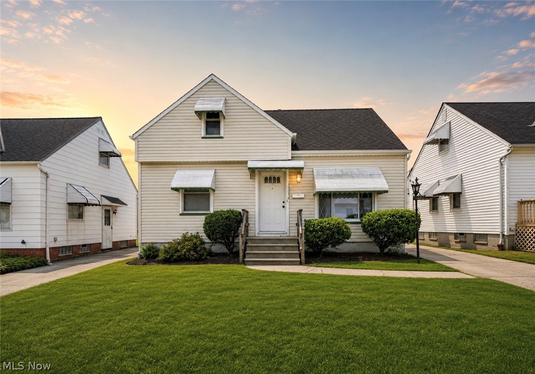 Welcome to 15916 Edgewood Avenue, a charming 3-bedroom, 1-bath Cape Cod offering a functional layout, inviting living spaces, and room to grow. The main level features a bright living room, an eat-in kitchen perfect for everyday dining, two comfortably sized bedrooms, and a shared full bathroom, making first-floor living both convenient and practical. Upstairs, the spacious primary bedroom provides a private retreat with plenty of room for additional seating, a home office, or dressing area. The partially finished basement includes the laundry area and offers endless possibilities for additional living space, a recreation room, home gym, or abundant storage. Outside, enjoy the privacy of the  fenced backyard, ideal for relaxing, entertaining, or pets, along with the convenience of a detached one-car garage. Additional updates include a furnace replaced in 2020, providing added peace of mind. Whether you're a first-time buyer, downsizing, or looking for an excellent investment opportunity, this home combines comfort, functionality, and potential in a convenient Maple Heights location.