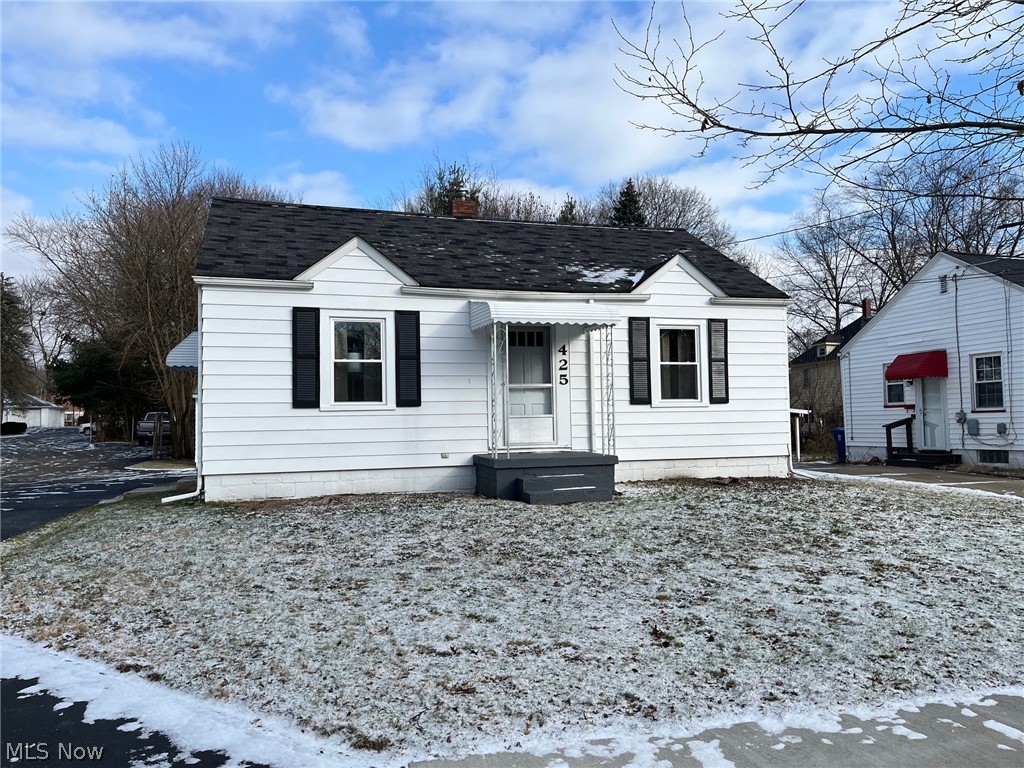 Welcome to 425 Grant St in beautiful Kent Ohio.  This home has been refreshed with many updates and looking for its next owner.  This home features 2 bedrooms and one full bath across 768 square feet of living space.  The home has been well maintained over the years.  This home has a decent sized kitchen with the appliances staying with the sale of the home.  There is a nice sized living room with lots of natural light, and hard wood floors.  There are two bedrooms on the main floor both include hard wood floors, and of good size.  The home has had many updates, which include new windows with a life time warranty, new furnace and A/C (2018), new hot water heater (2021), new plumbing, new light fixtures, and new outside faucets.  There is a two car detached garage with the property with garage door opener.  The basement of the home is in really good condition, and very dry.  Come take a look for yourself, and possibly make this your next home.  Schedule your private showing today.