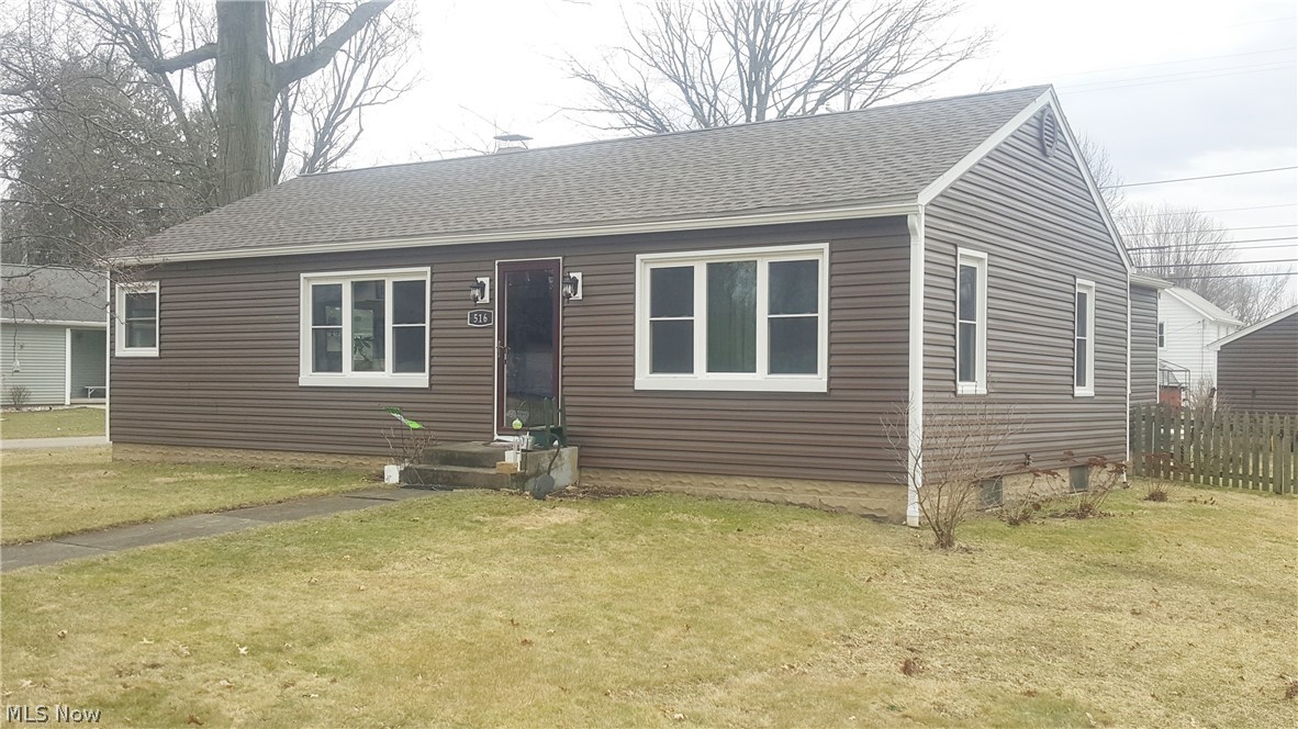 Nice wooded neighborhood is the setting for this cute ranch home. 2-3 Bedrooms, 1 full Bath on the main floor with bathroom facilities in the clean/dry basement. Modern paint colors. Hardoowd floors in Bedrooms and newer laminate flooring in Kitchen and Dining room. New front door and windows in 2015. Siding and Shingles replaced in 2017. 100x120 lot with 340 sq ft deck area. Fenced in area. 2 car detached Garage. Washer, Dryer, Range and Fridge are negotiable. Room sizes are estimated.