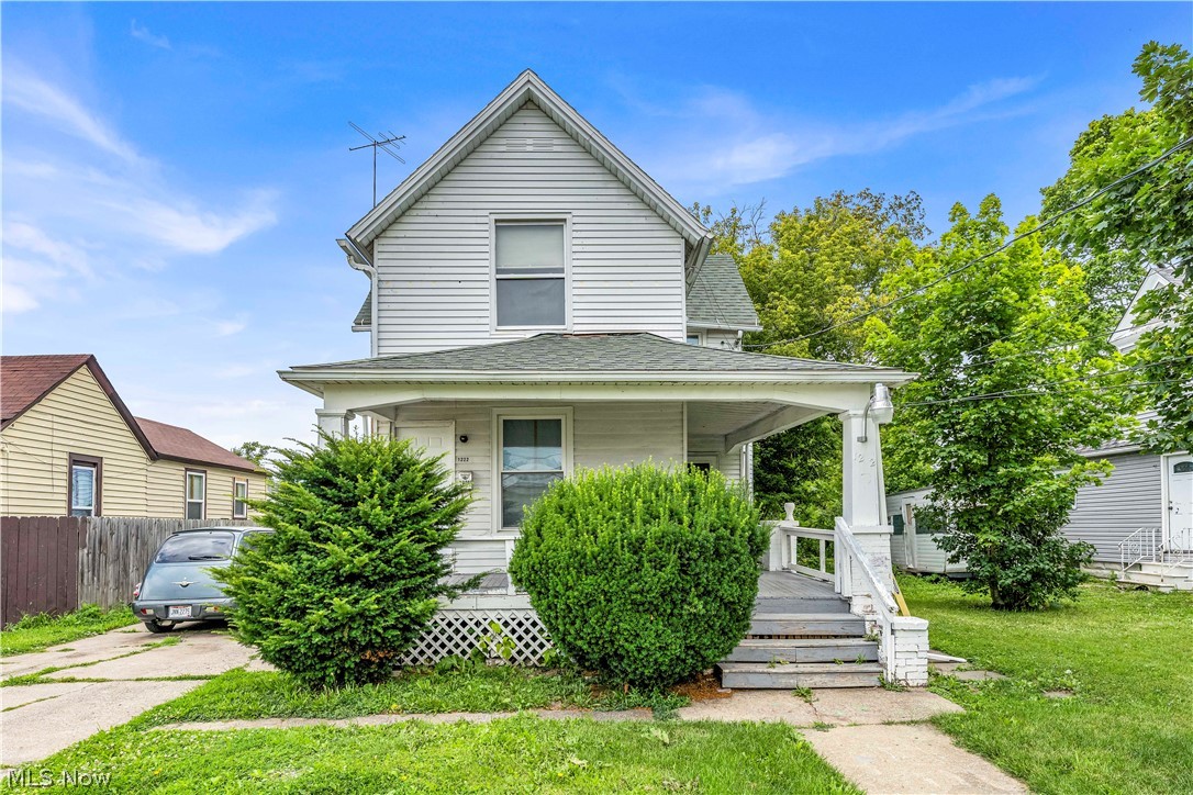 Great investment opportunity in Lorain with this up/down duplex featuring 5 total bedrooms and 2 full bathrooms. The property offers vinyl siding, a shingle roof, a large covered front porch with access to both units, and a one-lane driveway with parking for approximately 2-3 cars. The upstairs unit has been recently remodeled and is ready for its next tenant, featuring 3 bedrooms, 1 full bathroom, laminate flooring, fresh paint, baseboard heat, and included appliances. The downstairs unit is currently rented for $679/month on a month-to-month lease with a long-term tenant in place. This unit was also recently renovated and features 2 bedrooms, 1 full bathroom, clean paint, light wood laminate flooring, a kitchen with stainless steel appliances, and its own laundry room. A full basement provides access to the electric water heaters, mechanicals, and additional laundry space. Great setup for an investor looking to add to their portfolio or an owner occupant looking to live in one unit while collecting rent from the other.