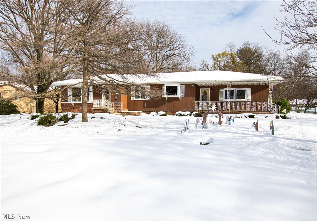 Here’s the home that you’ve been waiting for in this well maintained 3 bedroom 2.5 bath ranch with tons of character throughout situated on a parklike ¾ acre lot! An entertainer’s dream! The gorgeous recently remodeled kitchen is a chef’s delight that has ivory cabinets, granite tops, ceramic tiled floor- back splash, a bayed window along with a stone archway that looks into the living area. The spacious open concept living room- dining room combo is laid out with coved ceilings, a 2nd bayed window, a full wall stone gas fireplace and all refinished red oak flooring throughout. The huge completely finished lower level man cave features a pub with a fully equipped wet bar, billiards room complete with an antique 8’ Brunswick pool table that stays, a full wall brick wood burning fireplace along with another full bath. The nicely landscaped fenced in backyard features two decks, a storage shed, a koi pond with a waterfall and a bridge.  Other great features include a rear load garage, a c