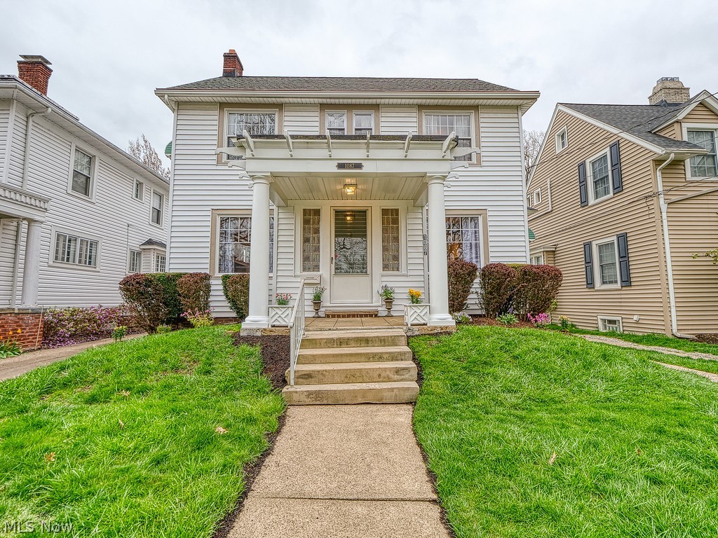 This GORGEOUS fully remodeled colonial in the heart of Western Lakewood sits just seconds away from Lake Erie views and Lakewood Park! Loaded with charm, you will love the open concept on the main floor. Featuring new hardwood floors throughout the main level, an eat in kitchen with built-ins and a perfect window seat, an over sized granite counter with bar stool seating over looking the beautiful brand new kitchen! Stainless steel appliances and new back splash really make this a dream kitchen. Enjoy the cozy gas fireplace in the living room and follow through the double french doors into the great office/den and enjoy a remodeled half bath completing the first floor.  The second floor features three great sized room, new carpet and paint, a remodeled full bath, and a great sun porch perfect for relaxing! The Third floor boasts a finished 4th bedroom with an open concept and exposed brick. You can't beat this location, call today!