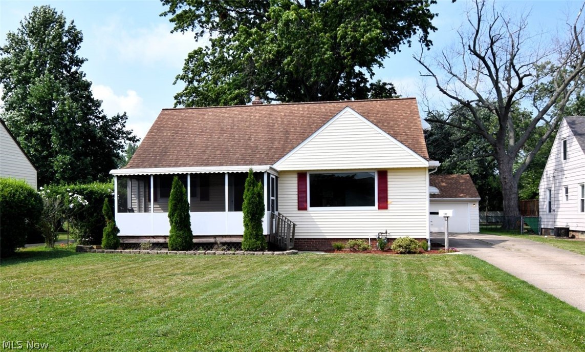 Welcome home to this charming, clean, and well-maintained bungalow situated on an enormous yard with plenty of space to relax, garden, or entertain. From the inviting screened-in front porch to the bright and airy interior, this home has been lovingly cared for and is ready for its next owner.
Step inside to a spacious great room filled with natural light, creating a warm and welcoming atmosphere. The great room features carpet with hardwood beneath. The kitchen features a tiled back-splash and offers plenty of functionality for everyday living. The main floor includes two comfortable bedrooms with hardwood floors and a full bathroom, providing convenient one-floor living. Upstairs, you'll find an exceptionally large third room complete with built-in drawers and a private half bath, making it an ideal suite, guest retreat, or flex space.
The partially finished basement expands your living space and offers endless possibilities. It includes a large laundry room, a dedicated workshop, a full bathroom, and additional finished space perfect for a recreation room, home office, hobby area, or workout room.
Outside, the over-sized 2.5-car detached garage offers excellent storage and versatility with a convenient man door and an additional garage door that opens directly to the backyard. A storage shed provides even more room for lawn equipment, tools, and outdoor essentials.
With its spacious yard, thoughtful layout, abundant storage, and pride of ownership throughout, this delightful bungalow is the perfect place to call home.