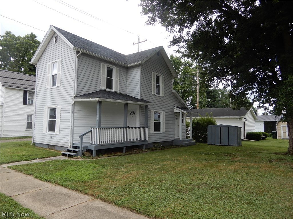 Move in ready. Newly remodeled bathroom. New windows. New roof in 2025.  Extra room on 1st floor could be used as a 3rd bedroom
