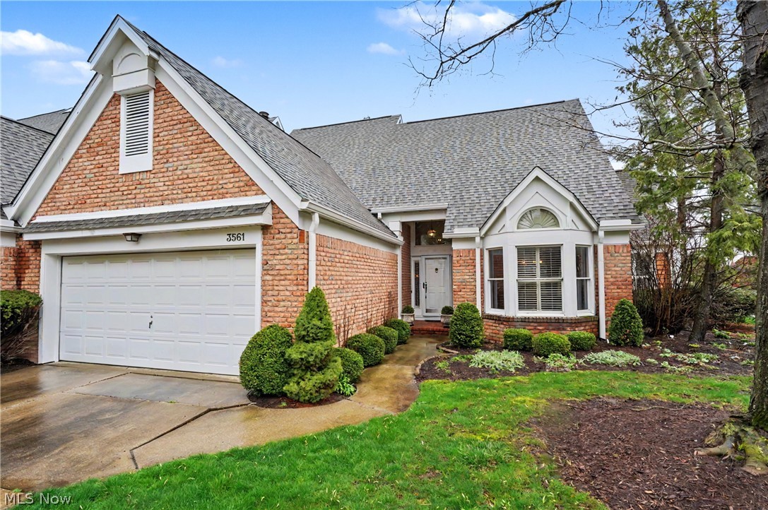 Tucked within the sought-after Sparrow Pond community in Bath Township, this end unit condo blends old world European character with thoughtful modern updates. From the moment you arrive, the abundance of windows on three sides becomes immediately apparent, filling the home with natural light.
Step inside and you’re welcomed through a beautifully naturally lit foyer, where newer travertine tile flooring carries seamlessly into a spacious great room with vaulted ceilings and expansive windows. An eye-catching travertine mantel anchors the fireplace, creating a stunning focal point and adding warmth to the space. The layout flows effortlessly into the kitchen, where granite  countertops pair with handcrafted cabinetry by Lee Edward Murphy and GE Profile appliances, including a double oven and convection microwave. Details like under-cabinet lighting and plantation shutters enhance both function and finish.
The first-floor primary suite offers comfort and convenience, complete with its own fireplace, direct access to the outdoor patio, and a beautifully updated bath featuring a generously sized walk-in shower and a marble countertop double vanity with ample storage. 
Upstairs, a spacious lounge area with rich cherry flooring overlooks the great room below, creating an open and connected feel. This level continues to an additional bedroom and a well-appointed full bath, ideal for guests or flexible living.
Entering the backyard, a concrete patio offers space to relax or entertain, with a gas line optional for a gas grill. All set within a quiet, well-maintained setting. 
Residents of Sparrow Pond also enjoy access to a community pool, enhancing the low-maintenance lifestyle this community is known for. An attached garage with built-in storage and a comprehensive security system to complete the home.
Updates include: furnace, ac system, roof, & skylights in 2022.