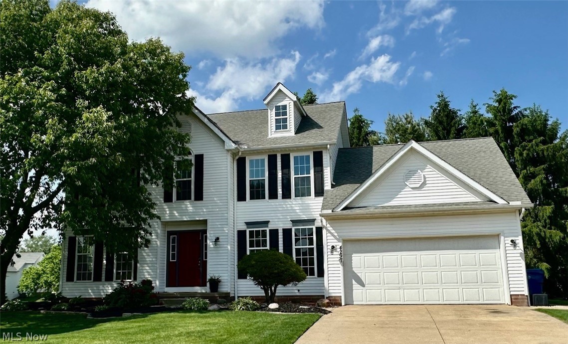 Welcome to Green Ridge Estates! Enjoy a welcoming area of fine homes.  Lovely 4 bedroom 2 1/2 bath colonial on a cul-de-sac! Open floor plan with 2-story foyer. Cozy living room with French doors to family room featuring a gas fireplace. Formal dining room with  newer floor, wainscoting & crown molding. Kitchen open to family room with breakfast bar. First floor laundry and updated half bath finish the main floor. Spacious master with vaulted ceiling, walk-in closet and master bath with a garden tub, separate shower.  Three additional bedrooms provide plenty of living space. Great private back yard with a large deck. Great for outdoor living! Spacious basement and partially finished. Neighborhood pond for all to enjoy. Convenient area near shopping, fitness facilities, middle and high school, medical facilities, golf courses, etc. Public water and sewer!  Call your favorite agent today to schedule a personal showing.