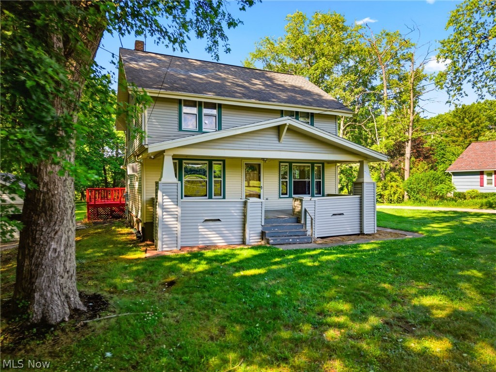 Welcome home to this spacious 4-bedroom, 2-bath property situated on a rare 2.53-acre double lot in Plymouth Township, conveniently located on the edge of the City of Ashtabula. Offering the perfect blend of privacy and accessibility, this property features a large, level yard with beautiful views of the neighboring ravine and stream, creating a peaceful natural backdrop. Inside, you'll find a functional floor plan highlighted by a private owner's suite with en-suite bath, updated vinyl windows throughout, and modernized electrical service. Enjoy peace of mind with a newer roof and the convenience of both an attached garage and a detached garage, providing ample space for vehicles, storage, hobbies, or a workshop. Relax on the welcoming front porch and take in the scenic surroundings, or enjoy the expansive outdoor space with endless possibilities for gardening, recreation, or entertaining. Properties offering this much acreage, garage space, and natural beauty are hard to find. Schedule your private showing today.