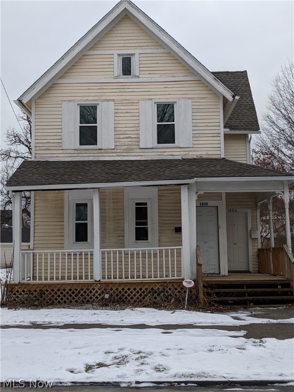 Desirable double in the South Tremont District with huge lot. This property has had MANY updates including windows, front porch deck, back stairwell, FULL first floor renovation including new flooring, fixtures, bath vanity, kitchen cabinets, counter and appliances, second floor refinished cabinets, new appliances, refinished bath vanity and tub and more. This is a great home to rent out (can get $1400-1500/month for both units) or live in one unit and rent the other. Great location, close to Metro, restaurants, shops, downtown Cleveland, downtown Tremont, transportation, etc. A must see!