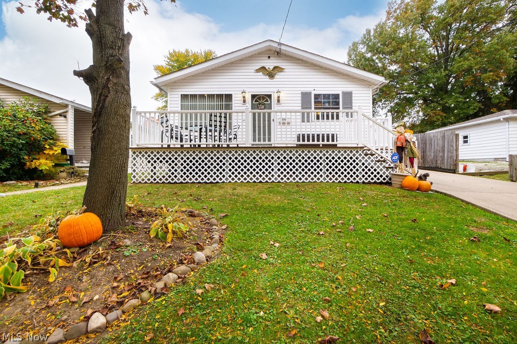 Welcome to this beautifully updated 3 bedroom ranch (with a 4th bedroom addition & possibly even 5 bedroom in lower level).  This home is open and spacious with vaulted ceilings, finished basement (2020) complete with bar and entertainment area, fully fenced yard (2018), maintenance free deck, new carpet (2022), new kitchen countertop (2022), oversized concrete driveway and so much more! The AC was replaced in 2019 and the furnace in 2016. Shed was added in 2018 to add outdoor storage . There's been plenty of other updates completed throughout the home as well, including in the bathrooms and the kitchen. The home has such a flexible floor plan with at least 2 -3 separate entertaining areas. One of these rooms has been used as the master bedroom with double closets and vaulted ceilings! These homeowners have done so many things and have taken such great care of the home, the only thing left is to move in! Welcome home!