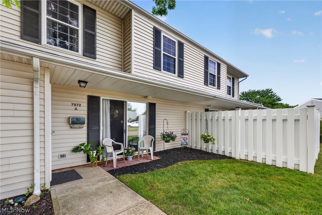 When a condo feels like a home... welcome to this spacious three-bedroom, two-bath condo home in the heart of Mentor.  Attached one car garage AND lots of easy parking spaces for you and your guests. enjoy looking at a beautiful lawn that you DO NOT take care of. Large open floorplan great room with dining room and kitchen with a breakfast bar is perfect for the way you want to live.  In unit full sized washer and dryer proving once again, this is more of a home than a condo.  Split bedrooms (one full bath and bedroom on the ground floor) and two bedrooms and a full bath on the second floor give you plenty of space and privacy. Enjoy the community pool throughout summer!  Soft contemporary finishes make this home inviting and move-in ready.