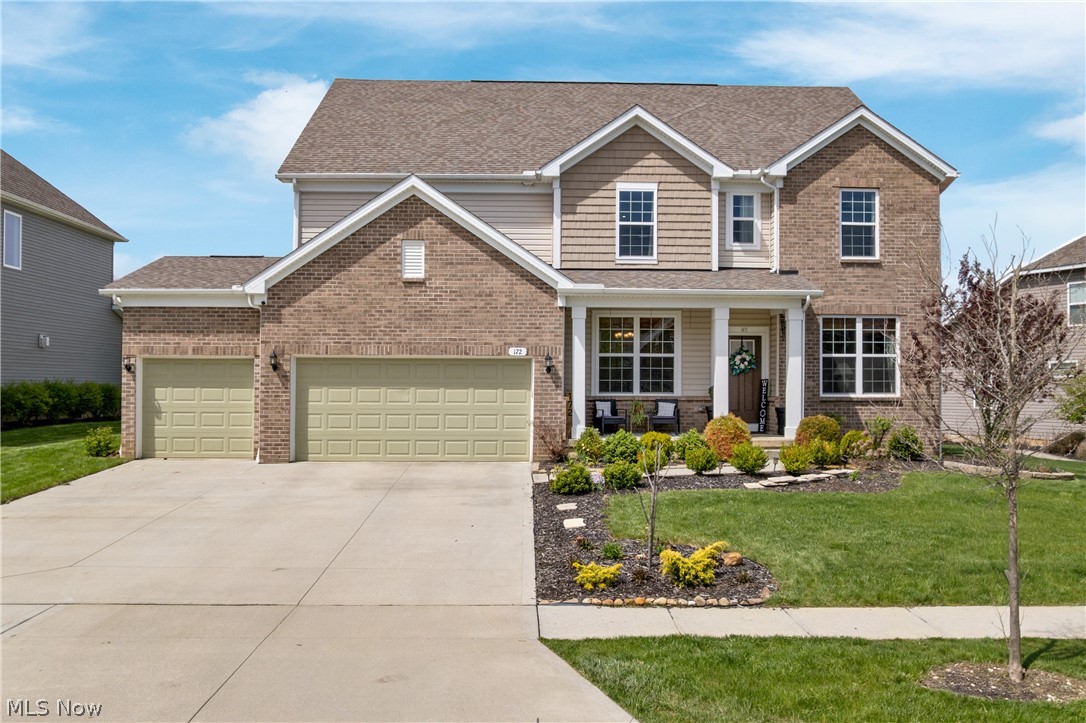 Welcome to this stunning 2020 built colonial in the highly sought after Preserve at Miller’s Farm in Copley Township. Offering over 3,100 square feet of thoughtfully designed living space, this 4-bedroom, 3 full bath home perfectly blends modern style with everyday functionality. Step inside to a bright, open floor plan featuring a spacious family room that flows seamlessly into the kitchen and dining area, ideal for entertaining. The kitchen is beautifully appointed with granite countertops, a large center island, stainless steel appliances, ample cabinetry and a walk-in pantry for exceptional storage. Just off the kitchen, a versatile living room can easily serve as a formal dining space. A private office provides the perfect work from home setup, while an additional flex space with a built-in desk offers added convenience for daily planning and organization. A full bathroom completes the first floor. Upstairs, the owner’s suite is a true retreat, complete with a luxurious en-suite bath with separate sinks and generous closet space. Three additional bedrooms, a full bath, a versatile bonus room and convenient second-floor laundry round out the upper level. The full basement offers endless potential for finishing or additional storage. Outside, enjoy a beautifully maintained yard, covered front porch, a back patio and pergola, perfect for relaxing or entertaining guests. Additional highlights include a reverse osmosis system, a 3 car attached garage with a large additional tandem space and electric car charger, wi-fi enabled sprinkler system and access to neighborhood amenities including sidewalks and scenic walking paths. Located in the highly rated Revere School District and just minutes from shopping, dining and major highways, this home truly has it all. Don’t miss your opportunity to own in one of Copley’s most desirable communities!