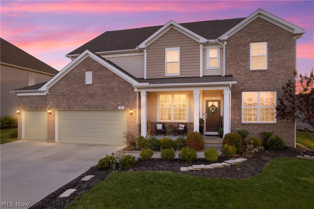 Welcome to this stunning 2020 built colonial in the highly sought after Preserve at Miller’s Farm in Copley Township. Offering over 3,100 square feet of thoughtfully designed living space, this 4-bedroom, 3 full bath home perfectly blends modern style with everyday functionality. Step inside to a bright, open floor plan featuring a spacious family room that flows seamlessly into the kitchen and dining area, ideal for entertaining. The kitchen is beautifully appointed with granite countertops, a large center island, stainless steel appliances, ample cabinetry and a walk-in pantry for exceptional storage. Just off the kitchen, a versatile living room can easily serve as a formal dining space. A private office provides the perfect work from home setup, while an additional flex space with a built-in desk offers added convenience for daily planning and organization. A full bathroom completes the first floor. Upstairs, the owner’s suite is a true retreat, complete with a luxurious en-suite bath with separate sinks and generous closet space. Three additional bedrooms, a full bath, a versatile bonus room and convenient second-floor laundry round out the upper level. The full basement offers endless potential for finishing or additional storage. Outside, enjoy a beautifully maintained yard, covered front porch, a back patio and pergola, perfect for relaxing or entertaining guests. Additional highlights include a reverse osmosis system, a 3 car attached garage with a large additional tandem space and electric car charger, wi-fi enabled sprinkler system and access to neighborhood amenities including sidewalks and scenic walking paths. Located in the highly rated Revere School District and just minutes from shopping, dining and major highways, this home truly has it all. Don’t miss your opportunity to own in one of Copley’s most desirable communities!