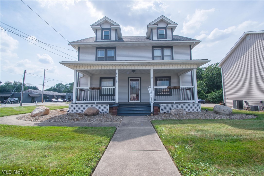 Exceptional Mixed-Use Opportunity in a High-Traffic North Canton Location
Position your business for success at this versatile commercial property located at the highly visible corner of Cleveland Avenue and a major intersection, benefiting from exposure to more than 30,000 vehicles per day. The building is designed for multiple uses and can easily function as a single office building, two separate office suites, or an office on the main level with a residential apartment upstairs. The second floor features its own private entrance, creating an ideal setup for a business owner who wants to work downstairs while living upstairs, or for an investor seeking additional rental income.
The main level includes a recently remodeled kitchenette (2023) along with professional office space. Upstairs, you'll find a full kitchen and separate living or office area, allowing for a seamless conversion to an apartment or independent workspace.
A dual-zone HVAC system provides separate climate control for each level, making it easy to operate the spaces independently. Numerous updates have been completed, including:
New Roof and siding (2024)
First-floor kitchenette remodel (2023)
Basement storm windows replaced (2023)
Front porch decking and rear staircase updated (2021)
First-floor drop ceiling and carpet updated (2016)
Dual-zone HVAC system for flexible occupancy options
The property's outstanding visibility, flexible layout, and recent improvements make it an excellent opportunity for accountants, insurance agencies, real estate professionals, consultants, attorneys, therapists, healthcare services, or any growing company seeking a professional presence in North Canton.
Ideal for a startup or owner-operator, this property provides the rare opportunity to reduce overhead by operating your business on the first floor while living upstairs—or generating rental income from one of the spaces.
Schedule your showing today and discover the possibilities at 8419 Cleveland Ave.