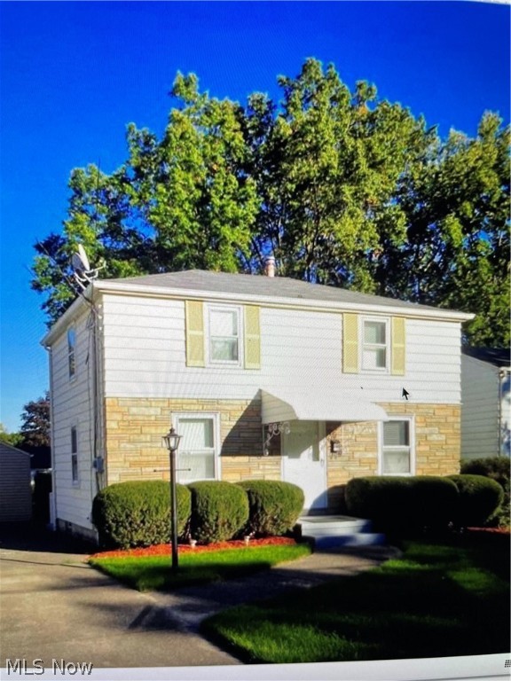Whether you're a first time home buyer or down-sizing, this darling 2 bedroom 1 bath home is for you. The eat-in kitchen features custom maple cabinets, crown molding, slate mosaic backsplash, granite countertops, and a ceramic floor. You'll love the stainless steel fridge, range and microwave. The laundry has a washer, dryer and a whole house water softener and filtration system. Brand new roof installed April 2022! You'll love sitting on the little white back porch or simply take a walk down the street to Mill Creek Park. The seller is also offering you a Home Warranty for a little extra protection. Come and take a peak before it's gone!
