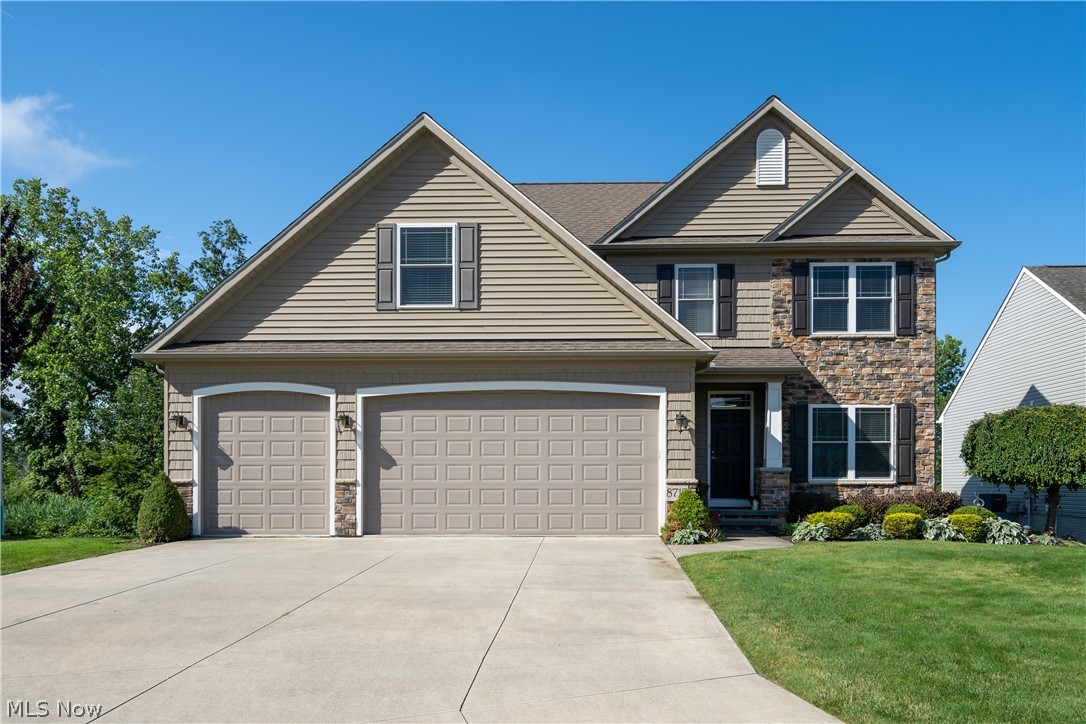 Make this beautiful colonial home your own. If you like to be close to Lake Erie or a golf course, this could be your dream house. You will find many upgrades throughout the home such as a 3 car garage with doors that are 2’ higher and 2’ wider than normal. There is a charger for your electric vehicle as well. You will enjoy coming home to a beautiful kitchen with granite counter tops, a spacious living room with a fire place. This home is custom built, it features granite counter tops in the bathrooms as well. You will find quality upgrades through out the house. Another great feature is the beautiful master bathroom and tray ceiling lighting in the master bedroom and dining room. The tankless hot water tank will supply enough water for all your needs. This home also has a walk out basement and lots of storage. A sprinkler system will keep your lawn looking beautiful on the dry summer days.