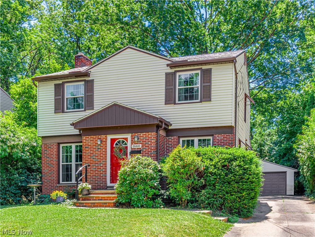 Well-located and cozy, 1660 Wiltshire Road offers 3 bedrooms, 1.5 baths, a covered back porch, a newer roof, gutters, and gutter guards ('21), vinyl replacement windows and a private backyard. The welcoming front foyer features dual coat closets and opens to a spacious living room with brand-new carpet (June '26), which continues up the staircase and also features a bright three-season room overlooking the backyard.  The dining room showcases hardwood floors and flows into the kitchen, complete with stainless steel appliances, a new dishwasher ('26), electric range, and a cozy corner dinette. A convenient half bath and access to the covered back porch are located just off the kitchen.  Upstairs, you'll find three generously sized bedrooms, including a primary bedroom with two closets—one of which is a walk-in. The full bath features a tub/shower combination, updated vinyl flooring, and a handy linen cabinet in the hallway.  The partially finished lower level provides valuable additional living space, along with a laundry area (washer '24) and ample storage. Additional highlights include a 2-car detached garage, furnace ('10), and a recently completed long-term radon test that passed.  Ideally situated just minutes from Firestone High School, Whole Foods, and the shopping and dining destinations of West Akron, this home offers comfort, convenience, and great value.