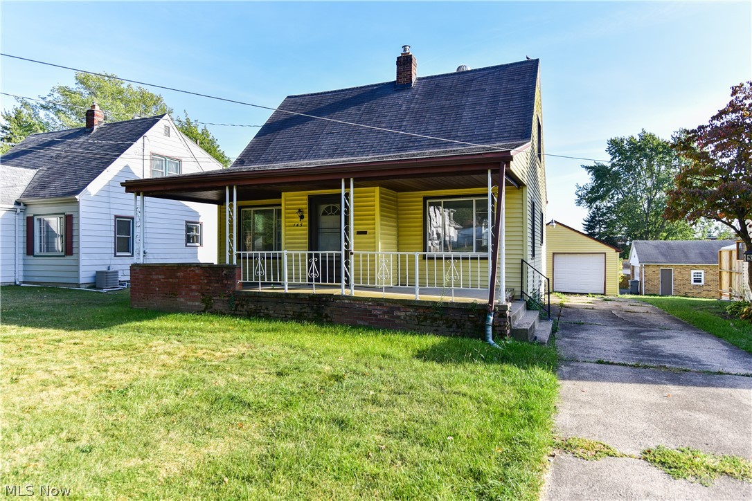 Charming cape cod with covered front porch.This 2 bedroom 1 bath home has fresh paint and new carpet throughout. The main floor consists of the spacious living room, formal dining room and kitchen. Upstairs you find the two large bedrooms and full bath. The basement offers tons of storage space. This home is MOVE IN READY!