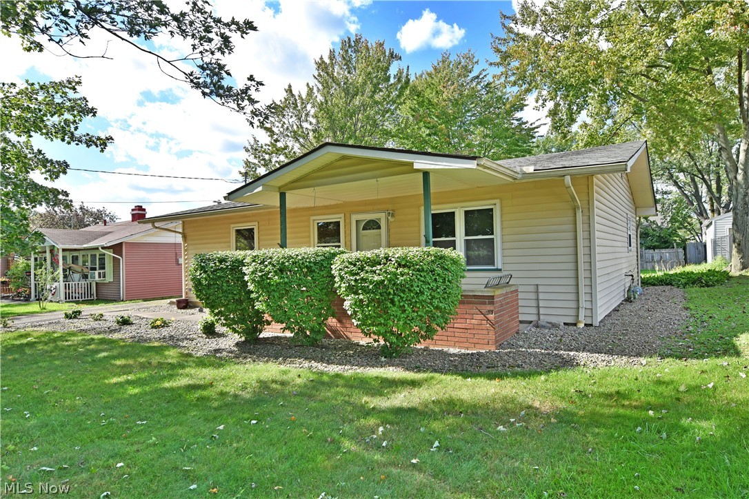 This darling 3 bedroom ranch home offers easy one-floor living in a desirable neighborhood.  The clean, open kitchen offers beautiful oak cupboards and a neutral ceramic tile floor. The eat-in kitchen opens into the oversized living room which boasts natural light, carpet, and front porch access. Off the living room is the hallway leading to the 3 ample sized bedrooms, 2 of which are carpeted while the third offers ceramic tile and a sliding glass door to the back yard. This room can be used as a bedroom, office or so much more. This home has been well maintained and loved for decades by the current owner. Fresh paint and professionally cleaned carpets throughout.  Call today to schedule your showing!