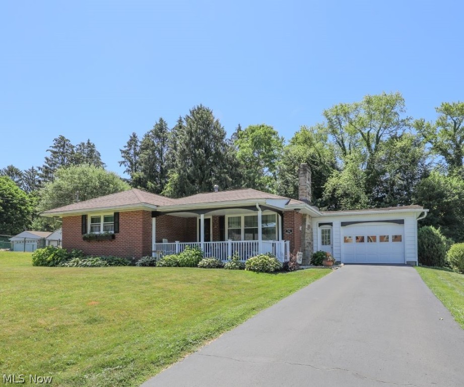 This stunning Brick 3 Bedroom Ranch home has been updated and well maintained. Beautiful curb appeal! The beautiful landscaping and neat and tidy exterior greet you when you pull in the driveway. The large living room with cozy fireplace, dining room, and Master Bedroom have beautiful original hardwood flooring. Updates include new roof, updated kitchen with quartz counter tops, water tank, furnace, windows, and remodeled bathroom. This home is set up for entertaining with a formal dining room and a summer oasis in the back yard with a large deck, fenced in-ground swimming pool, and large yard. The neat and tidy basement has a half bath and laundry area. Move in ready! Just imagine this worry free purchase and start packing! Call today to schedule your appointment before it is too late!