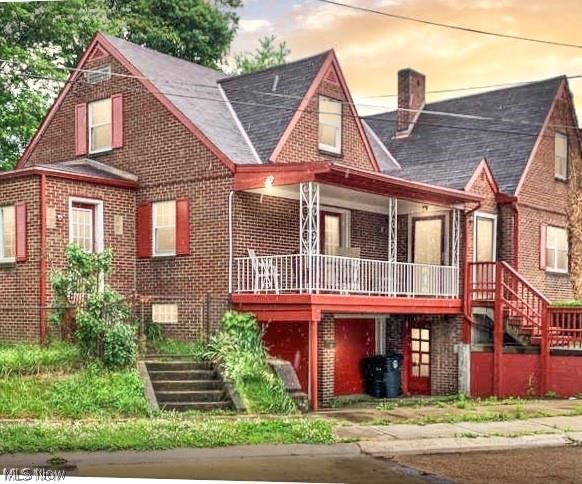 Do not miss the chance to see this amazing home! Nestled in the heart of Steubenville, close proximity to the hospital, Franciscan University, and shopping. This is a Rare find in Steubenville. Stunning wood floors throughout. The home offers two spacious bedrooms on the main floor, massive dining room and updated kitchen with stainless steel appliances. The living room has a beautiful fireplace and tons of natural light. The full bath has new flooring. The duel entry is a unique feature and the home has a cute covered balcony Just off the dining room. The upstairs dormer style bedrooms are unique. There are two bonus living areas perfect for extra bedrooms or office space. Upstairs also has a full bath. This home would be an INVESTORS dream with LOADS of renting opportunity with the unique layout, three full baths (one in basement) and unique studio dwelling complete with fireplace in the basement. There are plenty of closet space and storage. Do NOT miss the chance to see this one of a kind home!