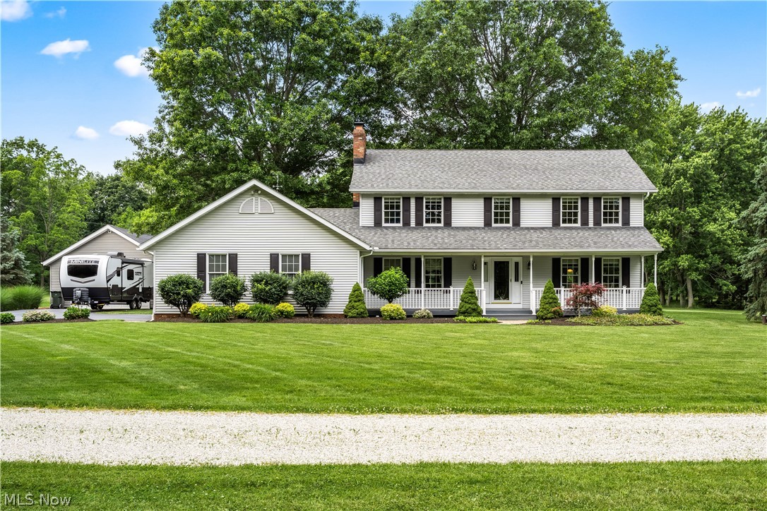 Welcome home to this charming and immaculately maintained property offering privacy, space, and thoughtful updates throughout. Set on almost three acres, this home is a rare find for buyers seeking room to breathe without sacrificing convenience. Step inside to a kitchen outfitted with all-new stainless steel appliances installed within the past year. Downstairs, the finished basement provides additional living space complete with a pool table, perfect for game nights, parties, or simply relaxing at home. The attached, oversized garage features sleek polyspartic flooring, giving it a clean, modern finish that's as durable as it is stylish. Outside, a huge 24' x 40' outbuilding offers endless possibilities, ideal as a workshop, hobby space, or extra storage. A 12' x 24' loft in the outbuilding is easily accessible via a fixed staircase and adds even more functional space for tools, seasonal items, or projects. This home has been well cared for, with major updates taken care of, including a newer roof, HVAC system (2019), and hot water tank (2026). All secondary entrance doors have also been replaced within the last five years, adding peace of mind and energy efficiency. With its blend of updated systems, versatile outbuilding, and generous acreage, this property offers the perfect balance of comfort, functionality, and room to grow.