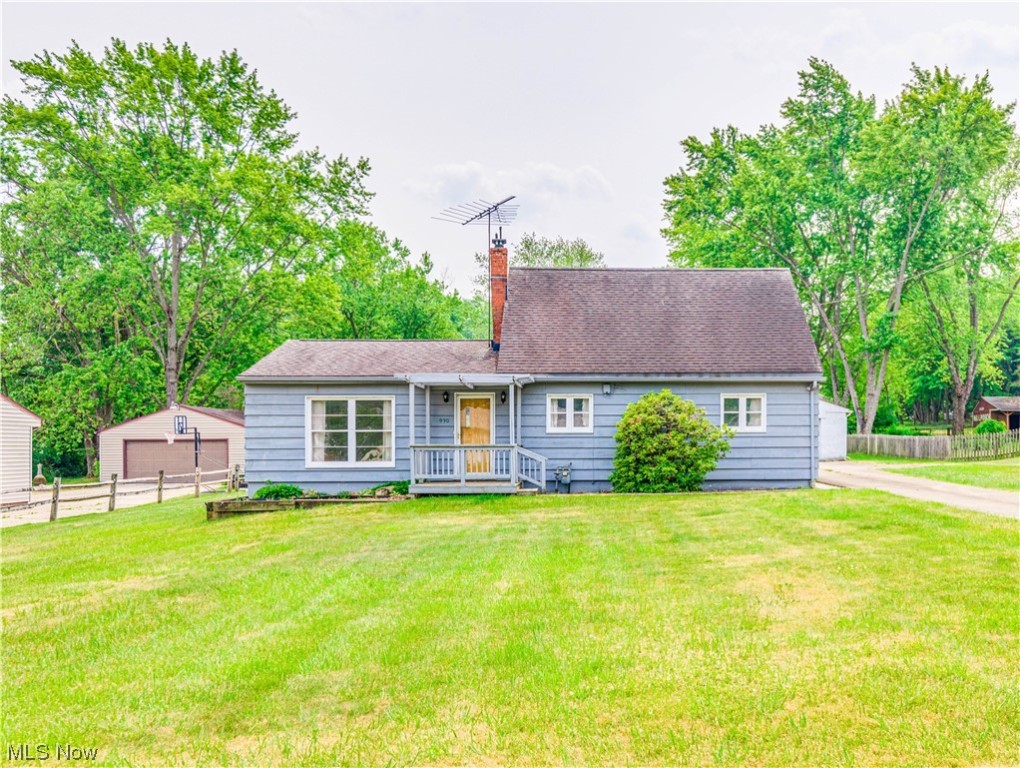 Here's an opportunity to own a 3 bedroom 2 bath reasonably priced Cape situated on just over an acre in a beautiful Tallmadge neighborhood. This home has great potential  and it's priced right  to give room for any needed updates and remodeling. The spacious living room and formal dining room lead to the eat in kitchen and den. There is a first floor bedroom, office, 2 full baths and a laundry room. The basement is a crawl spaced accessed from outside. Upstairs there are two spacious bedrooms. One of the bathrooms has been gutted and all of the supplies are there to finish it. (toilet, sink, vanity, etc.) HVAC approx. 3 years old, newer refrigerator too. There is a detached garage and a concrete driveway in good condition. Once finished, this will be a nice home for the next family to enjoy......