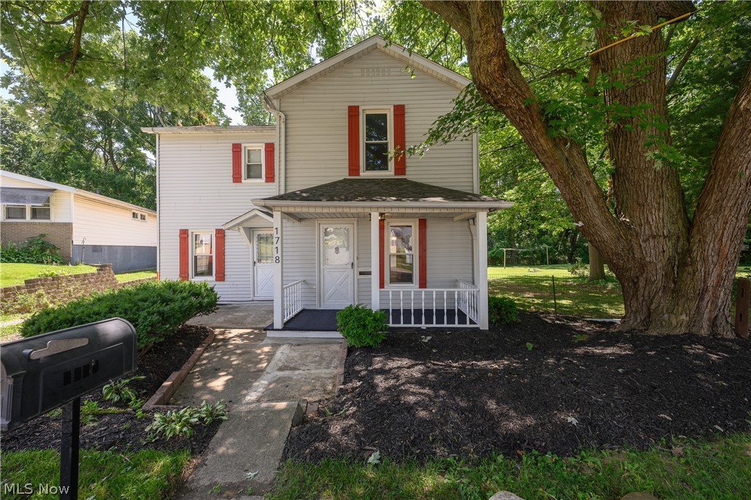 Welcome home to this beautifully updated Colonial featuring 3 bedrooms and 1 bathroom in the heart of Canton! As you walk in, you’ll find the kitchen with a fresh makeover and new paint and flooring that leads into the dining room and living room. Off the dining room is an enclosed porch/bonus room offering additional space. Upstairs you will find three generous sized bedrooms and the fully updated bathroom. Head down to the basement that offers plenty of storage space and laundry hookups. Outside, enjoy the large .41-acre lot, along with a detached 2-car garage providing additional parking and storage. With a new central A/C system and many updates throughout, this home is ready for its new owner to do nothing but move in. Don’t miss your opportunity to make this home yours!