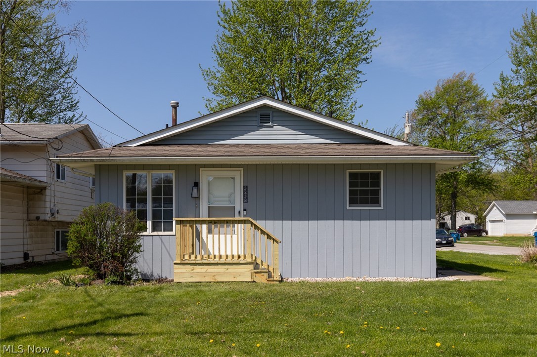 Come check out the fully remodeled 3 bed 1.5 bath home in quiet neighborhood of North Ridgeville that sits on a nice corner lot. The home consists of all new LVP flooring throughout the lower level and main level. The kitchen has a nice open concept with new butcher block countertops, and all new stainless- steel appliances. The bedrooms have all brand carpet. Both bathrooms have been fully remodeled with all new fixtures. The electrical panel and the sump pump are brand new. The main living room has a built-in electric fireplace with brand new tv already mounted above it. Don't miss out on seeing this beautiful home.