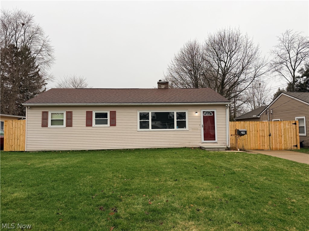 Very well cared for 2 bedroom Ranch. Outstanding features include an L shaped kitchen and plenty of cabinet space. Updated "Bath Fitter"in bathroom.  A/C, first floor laundry, deck, 2.5 detached garage & concrete drive, with inclosed fenced in yard.