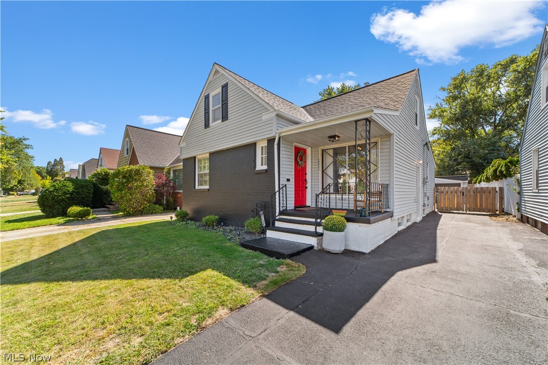 Welcome to this adorable Cape Cod in the heart of South Euclid! The home features two bedrooms on the main floor and a spacious bedroom upstairs, along with a full bathroom on the first floor and a convenient half bath on the second. Beautifully appointed with LVP flooring in the living areas and cozy carpet in the bedrooms, the layout flows seamlessly from the living room into the dining room and kitchen. An additional first-floor flex space makes a perfect mudroom, office, or playroom. Thoughtful built-ins, ample storage, and an abundance of natural light add to the home’s charm. Outside, enjoy a fully fenced, private yard. Major updates provide peace of mind, including a 6-year-old furnace, 2-year-old AC, and a brand-new roof (2023 tear-off). Ideally located near Whole Foods, Heinen’s, Legacy Village, Oakwood Commons, and convenient highway access, this home is a true gem!