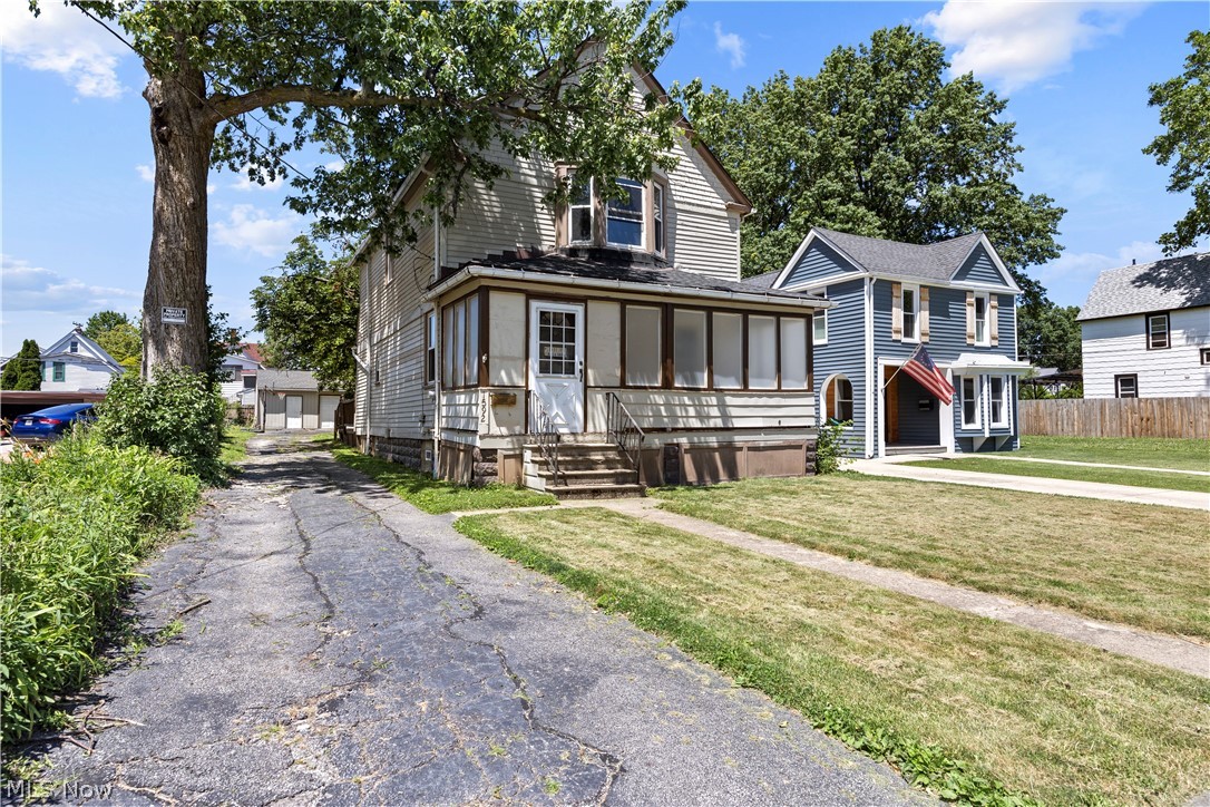 The opportunity you've been waiting for in Lakewood is finally here! This massive traditional colonial offers classic charm in an ideal location. Situated on a large lot, this property is conveniently located between Madison and Detroit Ave. The backyard is large and offers plenty of room for you to sit back on your deck as you watch your children grow! The rear deck and wood trim was recently power-washed and touched up as well for peace of mind! The garage out back is only ten years young and offers plenty of room to park and work out of. Entering into the house through the back door, you are met with modern updates in the kitchen including fresh paint and new vinyl plank flooring! The updated vinyl flooring extends into the foyer area, but the fresh paint continues throughout the entire living area of the home! All three bedrooms can be found on the second story of the home. Offering plenty of windows, sunlight shines bright in on your massive master suite. One of the bedrooms offers a new closet as well. Heading down to the basement, you will find plenty of storage and that there have been many updates to the electrical system over the years. Enjoy all of the benefits of a walkable city such as significantly reducing your carbon footprint, increasing public health, stimulating your local economy, and improving social interaction. Located just minutes away from multiple major music venues, plenty of parks, schools, restaurants, shopping, transportation, and Lake Erie! Call today, this one won't last long!
