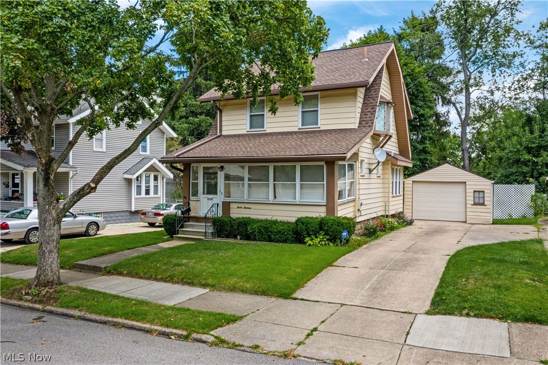 Affordable 2 bedroom colonial with detached garage! This centrally located Akron home is extremely well maintained and full of vintage character and charm!   It features a living room with a fireplace, a dining room that adjoins the fully applianced kitchen with ample cabinet space and 2 bedrooms upstairs.  Generously sized back yard that is perfect for the kids or the pets!  Schedule a showing today!