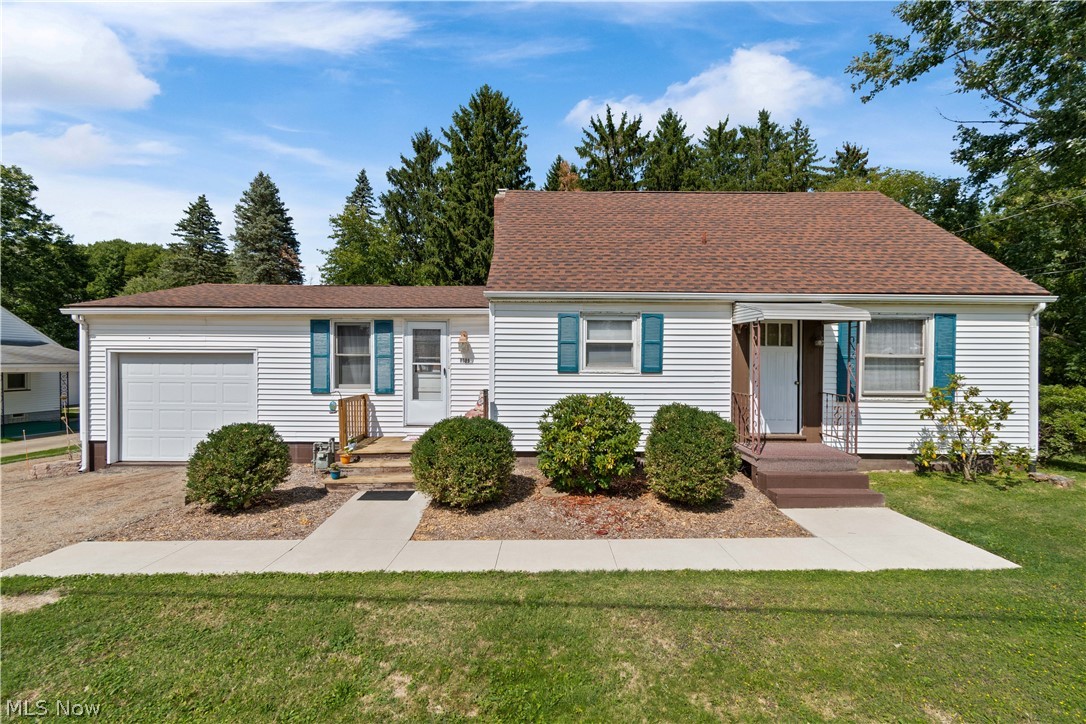 Here is that rare opportunity to own an affordable, updated 4 bedroom Jackson Township home on 1 acre with 3 car total garages! As you step into the home you are instantly greeted with an inviting and spacious living room. The updated kitchen features newer cabinets, subway tile backsplash and sleek SS appliances. Just off the kitchen is the formal dining room complete with custom built ins and archways, only to be found in this era home. The large primary bedroom is on the main floor and conveniently located near the second bedroom and updated full bathroom. Upstairs, are two additional bedrooms with ample closet space. The basement has updated lighting, plumbing and electrical and offers plenty of partial living space, full bathroom, plus storage. You will appreciate the private, wooded backyard, additional parking/turn around space, patio and more! Schedule your showing today!
