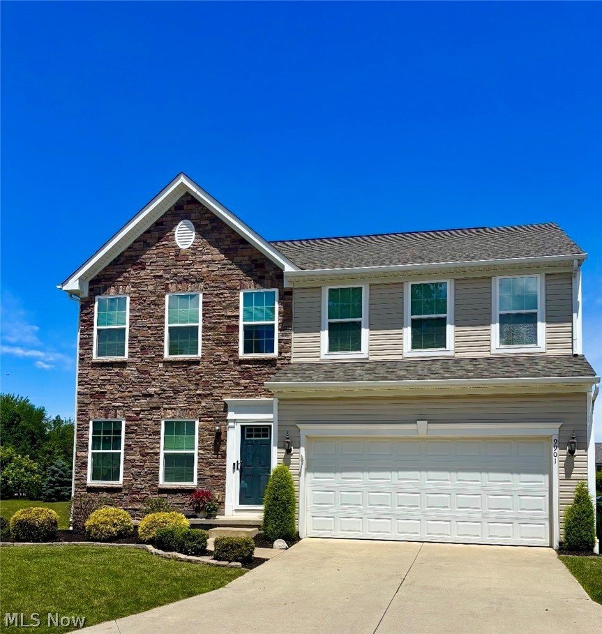 Welcome to this beautiful freestanding home offering 4 bedrooms, 3 full baths and 1 half bath, thoughtfully designed to maximize all 3,175 square feet of space.

This open-concept floor plan features a stunning kitchen with granite counter-tops, soft-close cabinetry, stainless steel appliances, double wall ovens, and a large center island with seating. The kitchen flows seamlessly into the cozy family room, complete with a gas fireplace and built-in surround sound, creating the perfect space for everyday living and entertaining. A bright morning room filled with natural light leads to a composite deck with post lighting, offering an ideal setting for relaxing or hosting guests.
The front living room offers flexibility and can easily serve as a home office, formal sitting area, or playroom.

Upstairs, you'll find four spacious bedrooms, two full baths, and the convenience of a second-floor laundry room. The partially finished walkout basement provides additional recreation and living space, complete with a full bathroom. There is also ample storage and an unfinished area that could be utilized as a hobby room, fitness space, workshop, or additional storage.

Step outside from the walkout lower level onto the stamped concrete patio featuring a built-in fire pit, providing even more room to relax and enjoy the outdoors. Additional features include a 2-car attached garage and convenient guest parking located right next to the home.

With its functional floor plan, generous living spaces and exceptional use of space, this home offers a perfect blend of comfort, style and convenience.