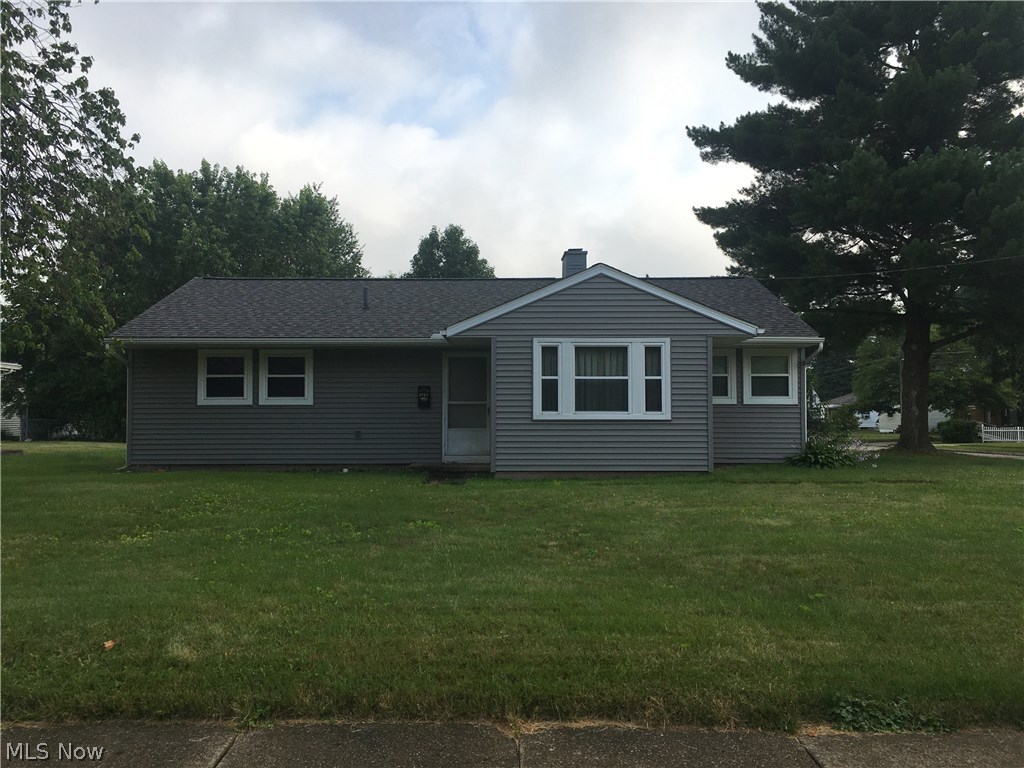Just the right size home  (1152 sq ft)  with level lot (100x120) in a great location.   Natural sunlight throughout, this affordable, move-in condition ranch offers easy one-floor-living with 3 bedrooms, 1 bath and first-floor laundry.   Newer central air, lifetime warranty on vinyl windows, 2012 roof and vinyl siding, updated 100 amp electrical panel and light fixtures.   Ceramic tile flooring in dining room and bath, nice wood in kitchen and laundry, with living room carpeting only 1 year old.  Appliances include refrigerator, stove, dishwasher, garbage disposal, washer and dryer with plentiful nice kitchen cabinetry pull outs.   Two (2) car garage with door opener.   Gas heat, city sewer and water, nice sidewalk neighborhood.   No basement; however home has ample storage areas.  One year America's Preferred Home Warranty offered for added peace of mind.   Check out this perfect starter or retirement home soon!