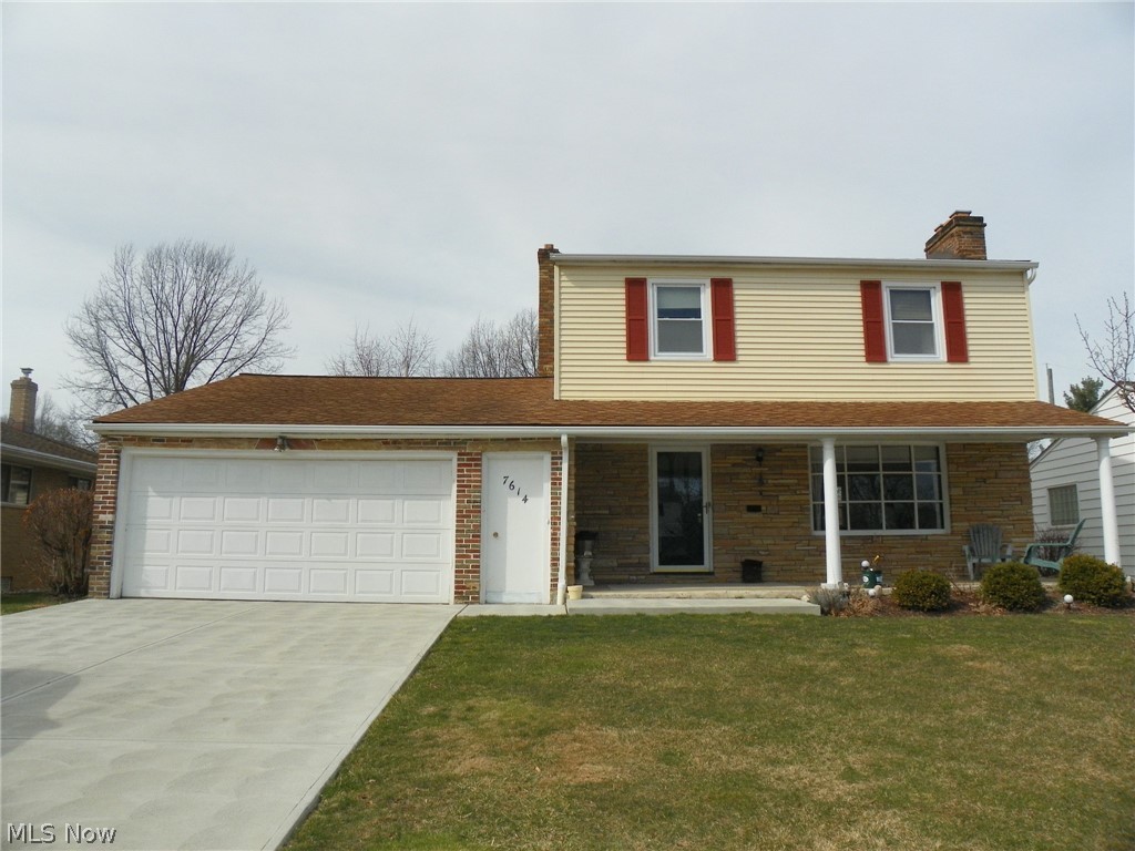 Spacious Colonial ! Living Room has beautiful hardwood floors and a full brick wall with a WBFP * Large eat in Kitchen with a new sink and faucet and appliances that remain (some are newer)  * Newer windows provide plenty of natural light * Open Family Room with a slider to the spacious deck and backyard * Convenient First floor 1/2 Bath as well as a Bedroom * Second floor has 3 spacious Bedrooms with large closets for plenty of storage * Updated Full Bath * Newer Rheem furnace and AC *  Updated 220 line * Finished Recreation Room with a custom pine finished ceiling with a bar and a WBFP for entertaining ! * Newer vented glass block windows * Full Bath in the Basement Laundry Room area * Newer flues in both fireplaces * Deck has been freshly painted * New driveway * New garage door * This home is move in ready ! Conveniently located close to shopping and in a great part of Parma !