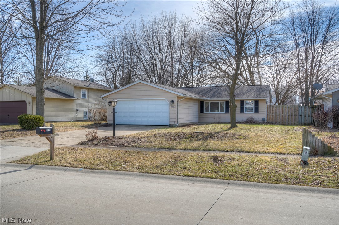 Cozy Ranch Home, which features a beautiful updated Kitchen with newer stainless steel appliances and granite countertops. The laundry room is directly off the Kitchen with access to the garage. Hardwood Floors in the living room. Open floor-plan. Large master bedroom, and two additional bedrooms. Also the bathroom is updated with tile throughout, and granite countertops. The Backyard features a deck off of the the kitchen which is great for entertainment, along with a fenced in backyard. This gem also features a two car garage for storage and parking. Come take a peak before its to late!
