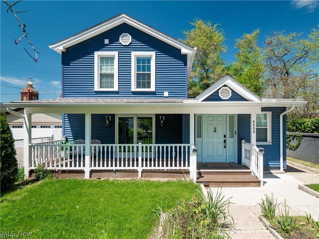 Be ready to be amazed by this beautifully renovated 3-bedroom, 2.5-bath home, thoughtfully updated from top to bottom. From the moment you step inside, you're welcomed by a bright, open-concept layout filled with natural light. The living room flows seamlessly into a stunning kitchen designed to impress, featuring KraftMaid cabinetry, elegant Calacatta quartz countertops, a spacious eat-in island, and sleek black stainless steel appliances. This kitchen blends function with modern style.

A dedicated dining area provides ample space for hosting, while the first-floor primary suite offers comfort and privacy with its own full spa-like bathroom. A convenient half bath completes the main level.

Upstairs, you'll find two spacious bedrooms complemented by a full hall bathroom, along with a conveniently located laundry area just off the bath for added ease. A charming staircase off the dining area adds character and style to the space.

Outside, enjoy your morning coffee or unwind in the evening on the inviting front porch, all while taking in the charm of this highly sought-after neighborhood. Located just steps from the Gordon Square Arts District and minutes from Edgewater Park, this home offers unbeatable access to some of Cleveland's most desirable destinations, including Ohio City, Tremont, and Downtown. Enjoy walkable access to restaurants, coffee shops, entertainment, and the lakefront lifestyle.

Modern efficiency meets everyday comfort with features like a tankless water heater and solar panels that reduce electric usage by nearly 70%, adding both sustainability and savings to this stylish home.

Whether you're searching for a place to call home or a turnkey investment opportunity to generate rental income, this property offers the flexibility to fit your goals.