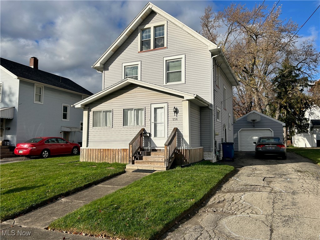 Very charming home on a quiet street features three bedrooms, two full baths, spacious eat-in kitchen, enclosed front porch, which would make an excellent playroom for kids and a walk up attic which could be a 4th bedroom. Garage with large covered patio and spacious backyard. UPDATES: Roof 2019, Central air & Furnace 2018, New sewer line from basement to street with two cleanouts installed 2021, New waterline from street to house 2021, glass block windows in basement, remodeled kitchen and upstairs bathroom do not know exact date and newer laminate flooring & carpeting throughout, do not know exact date.