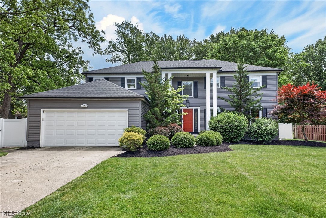 Welcome to this beautifully updated 4 bedroom, 2.5-bath colonial offering the perfect blend of comfort, style, and peace of mind with major recent improvements including a newer roof, siding, furnace and CAC, on-demand hot water heater, and natural gas generator. Inside, you’ll find a warm and functional layout with an ideal flow for everyday living and entertaining. The renovated kitchen features tile flooring, SS appliances, granite countertops, a center island, and plenty of cabinet space. Just off the kitchen is a spacious family room highlighted by a stone fireplace and slider leading to the newly updated covered patio. The main level also includes a first-floor office and convenient first floor laundry room. Upstairs, the spacious owner’s suite offers a true retreat with a beautifully remodeled bath featuring tiled floors, a glass walk-in shower, soaking tub, and large walk-in closet. Three additional generously sized bedrooms complete the second floor. The partially finished basement provides flexible additional living space ideal for a rec room, playroom, or home gym. Step outside and enjoy your private backyard retreat designed for entertaining, complete with new privacy fencing, covered patio, hot tub, and new shed. Ideally located near major highways, shopping, dining, and award-winning Westlake City School District schools. Hurry—this is the one you’ve been waiting for, completely updated, move-in ready, and packed with upgrades inside and out!