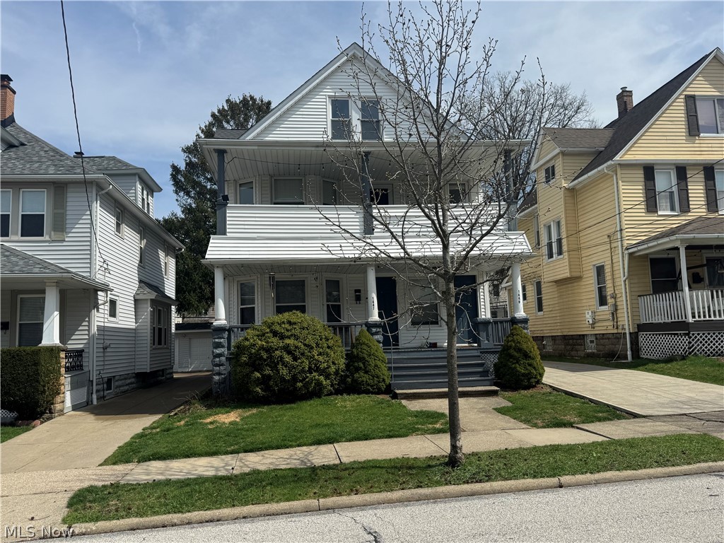Exceptional investment opportunity in the heart of Lakewood.  This well maintained three-unit property on Rosewood Ave offers a rare combination of charm, income potential and location.  The first and second floor units features nice, updated kitchen, two bedrooms, large living rooms and a formal dining room. The first and second floor both have access to large front porches.  The third-floor unit has 1 bedroom, living room, kitchen with an eat in area.  There is shared laundry in the basement.  Large backyard has been paved for parking for all units.
