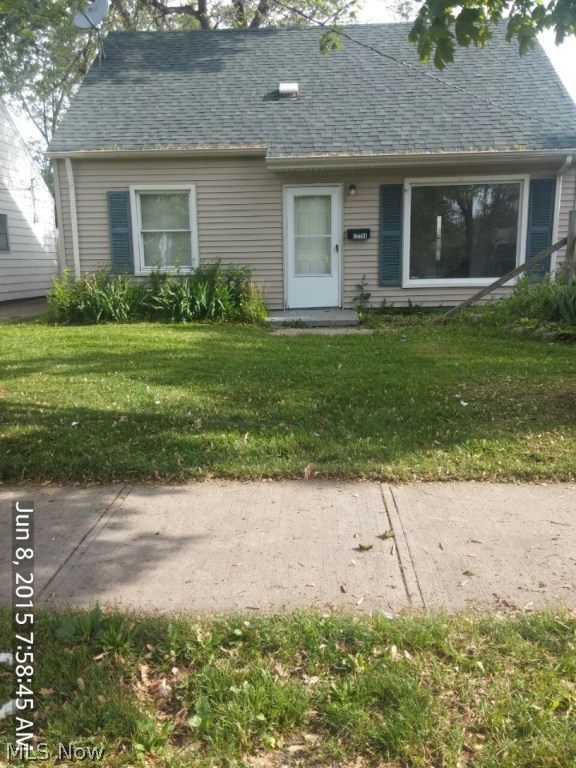 Cute Cape Cod with covered porch in back yard to enjoy your summer months for entertaining and barbecues. Spacious Living room with picture window to allow natural light in.  Three bedrooms and 1 Bath.  Good Starter Home.   Kitchen has ample cabinetry and eat in area.  Make this your home, submit offer.  Schedule your showing Today!!