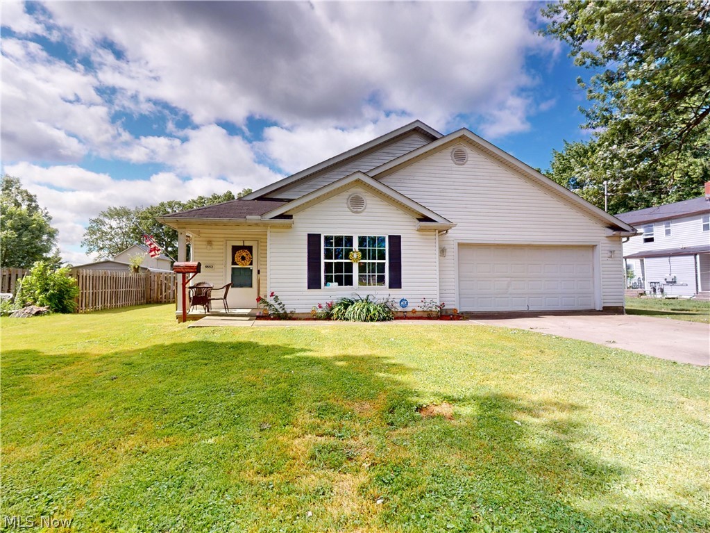 Welcome home to this charming one-floor ranch located at 9552 Cloverleaf in Windham! Offering convenient single-level living, this well-maintained home features 3 comfortable bedrooms, 1 full bathroom, and an attached 2-car garage.
Step inside to discover a functional layout designed for everyday living, with inviting living spaces and plenty of natural light throughout. The attached garage provides added convenience and extra storage, while the outdoor patio creates the perfect setting for relaxing evenings, morning coffee, or entertaining family and friends.
Situated in a neighborhood with easy access to local amenities, this move-in-ready ranch offers the simplicity and comfort you've been searching for. Nestled in eastern Portage County, the Village of Windham offers small-town charm with convenient access to larger cities throughout Northeast Ohio. Located near State Route 303 and the Ohio Turnpike, residents enjoy an easy commute to Ravenna, Akron, Cleveland, Warren, and Youngstown. Residents enjoy local parks, community events, and recreational opportunities throughout the year offering green spaces and playgrounds.
 Whether you're a first-time homebuyer, looking to downsize, or seeking an investment opportunity, this property is ready to welcome you home.